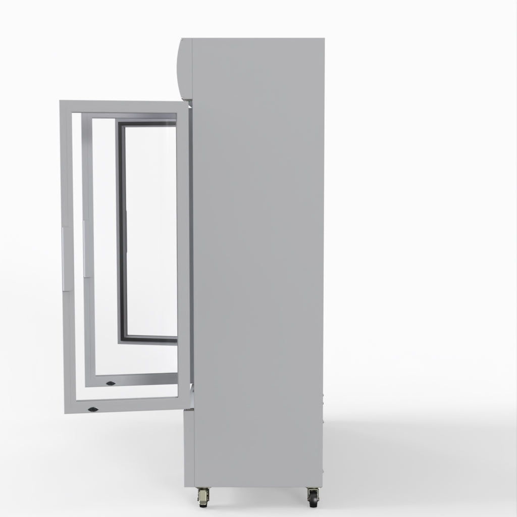 Thermaster 1200L 3 Glass Door Colourbond Upright Drink Fridge White LG-1203P