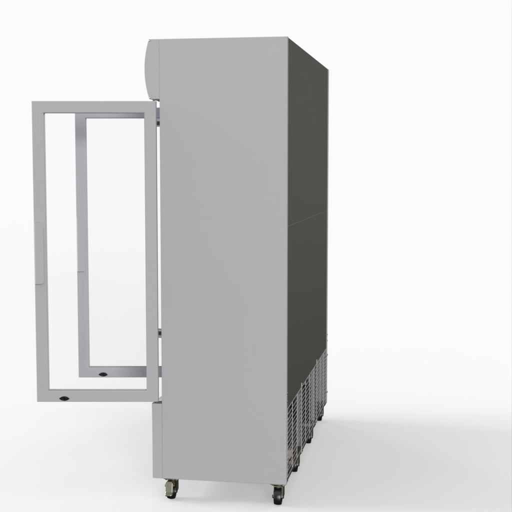 Thermaster 1200L 3 Glass Door Colourbond Upright Drink Fridge White LG-1203P