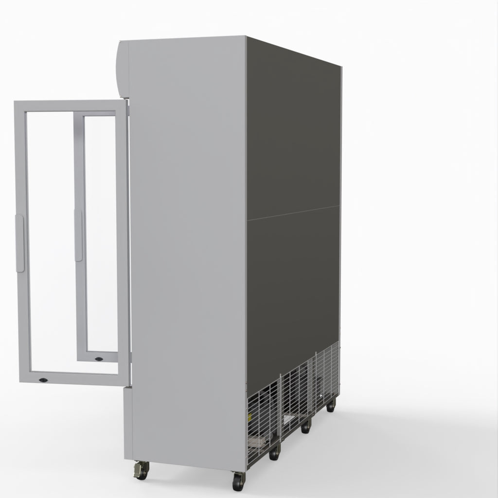 Thermaster 1200L 3 Glass Door Colourbond Upright Drink Fridge White LG-1203P