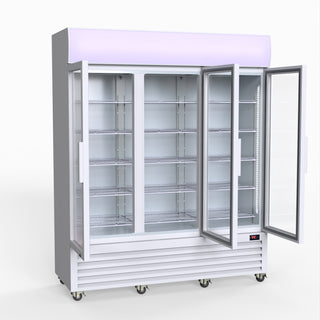 1200L Three Glass Door Colourbond Upright Drink Fridge - Thermaster LG-1203P