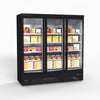 Thermaster 1500L 3 Door Supermarket Freezer Black LG-1500BGBMF