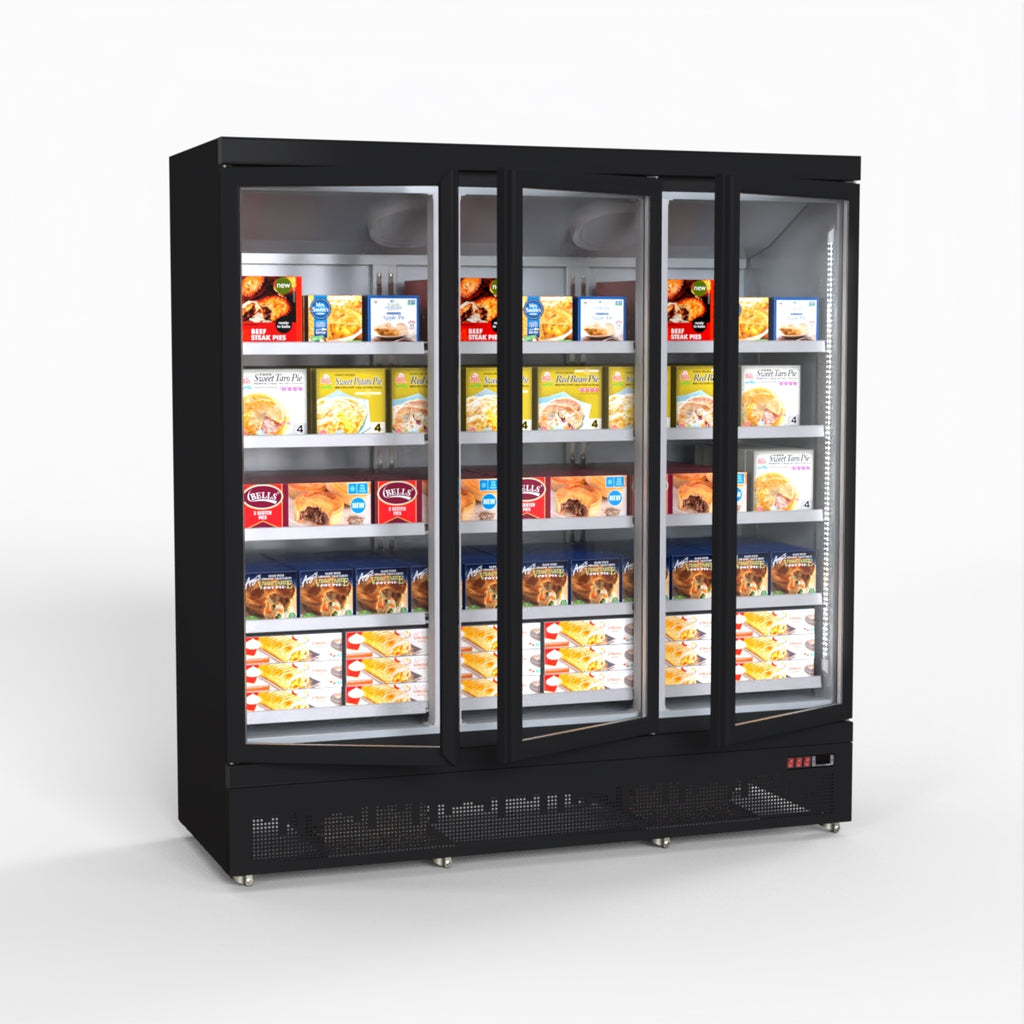 Thermaster 1500L 3 Door Supermarket Freezer Black LG-1500BGBMF