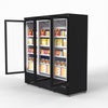 Thermaster 1500L 3 Door Supermarket Freezer Black LG-1500BGBMF