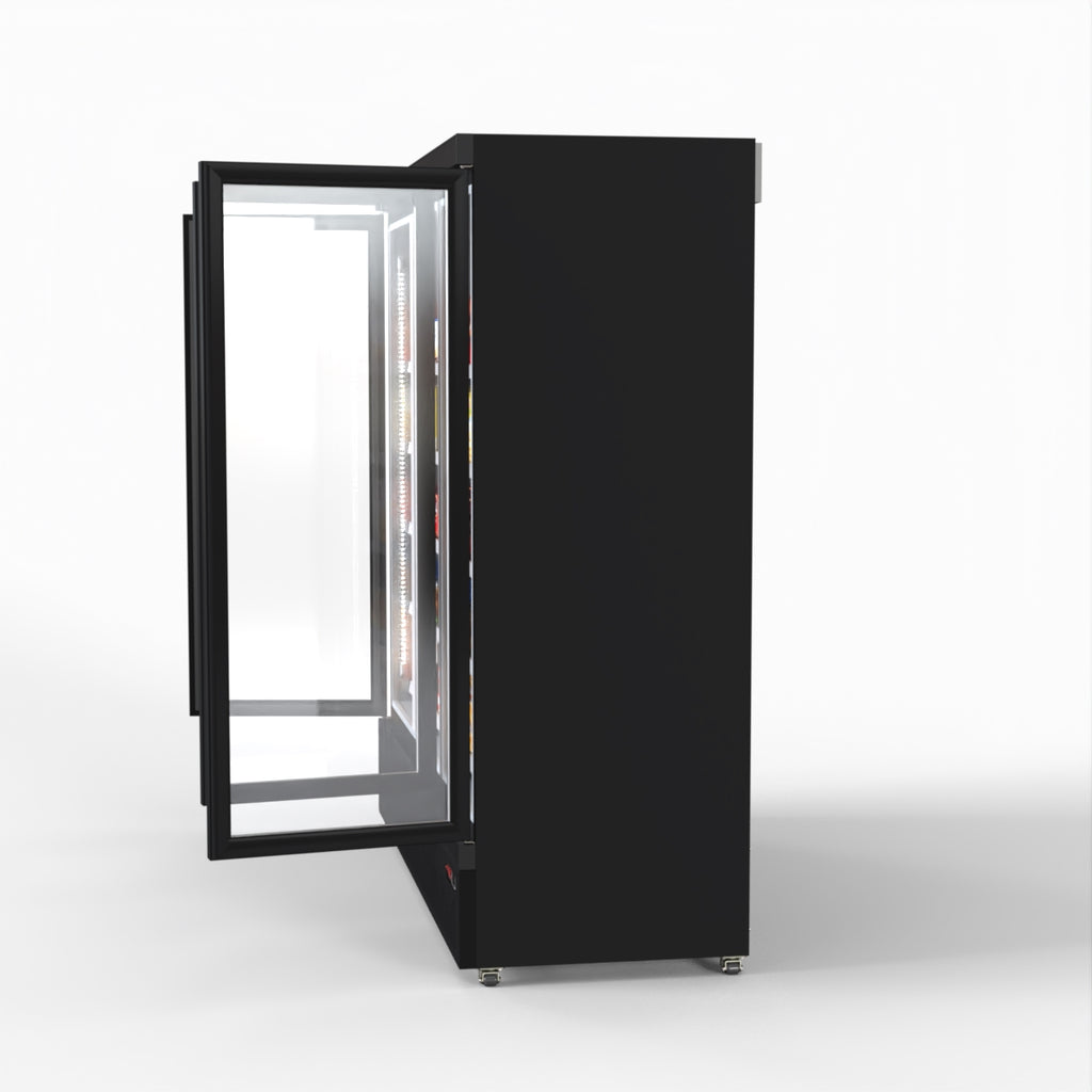 Thermaster 1500L 3 Door Supermarket Freezer Black LG-1500BGBMF