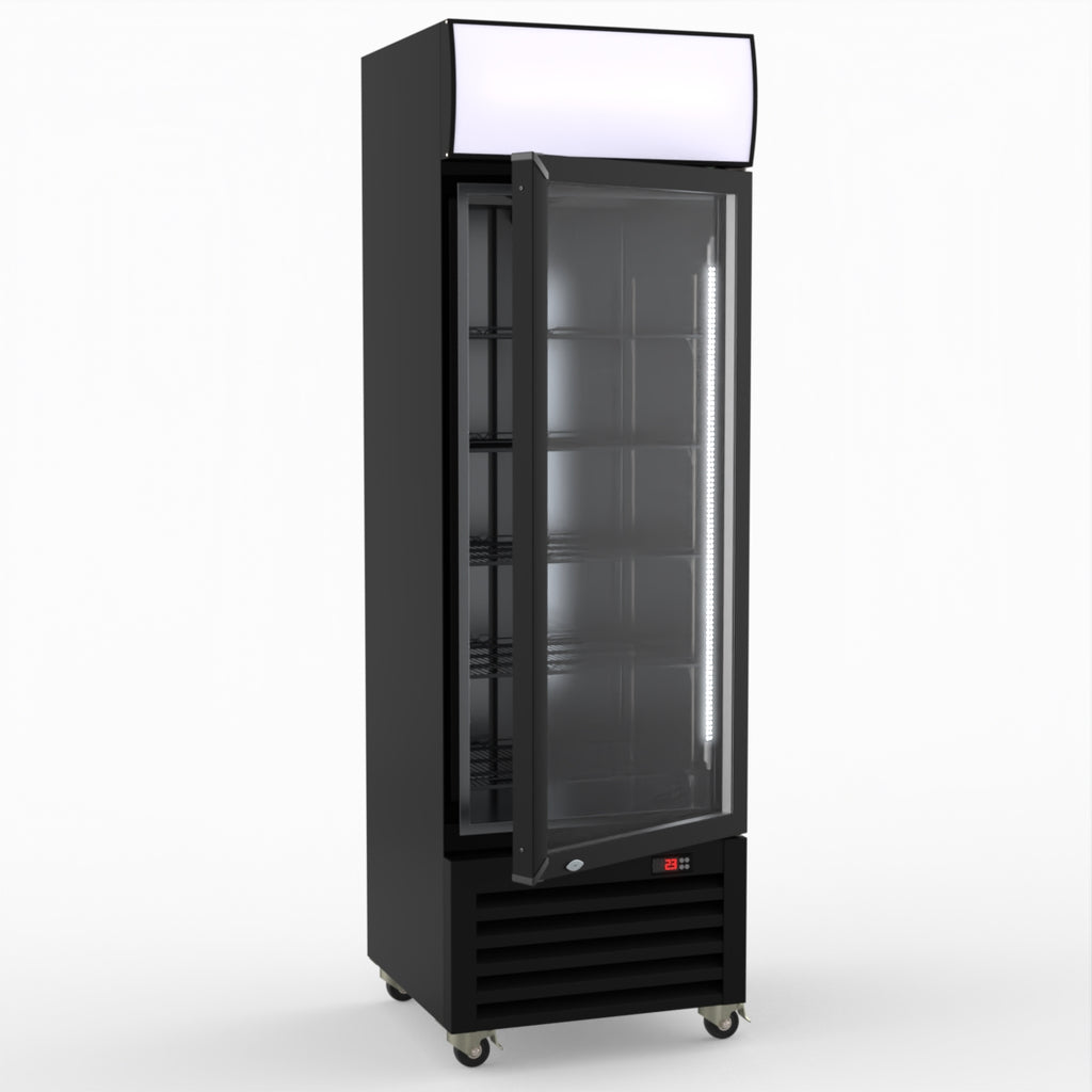 Thermaster Single Glass Door Colourbond Upright Drink Fridge LG-370BP