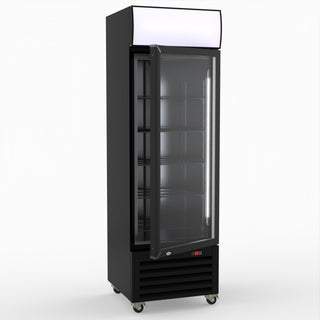 Thermaster Single Glass Door Colourbond Upright Drink Fridge LG-370BP