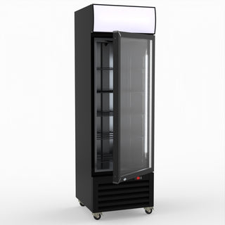 Thermaster Single Glass Door Colourbond Upright Drink Fridge LG-370BP