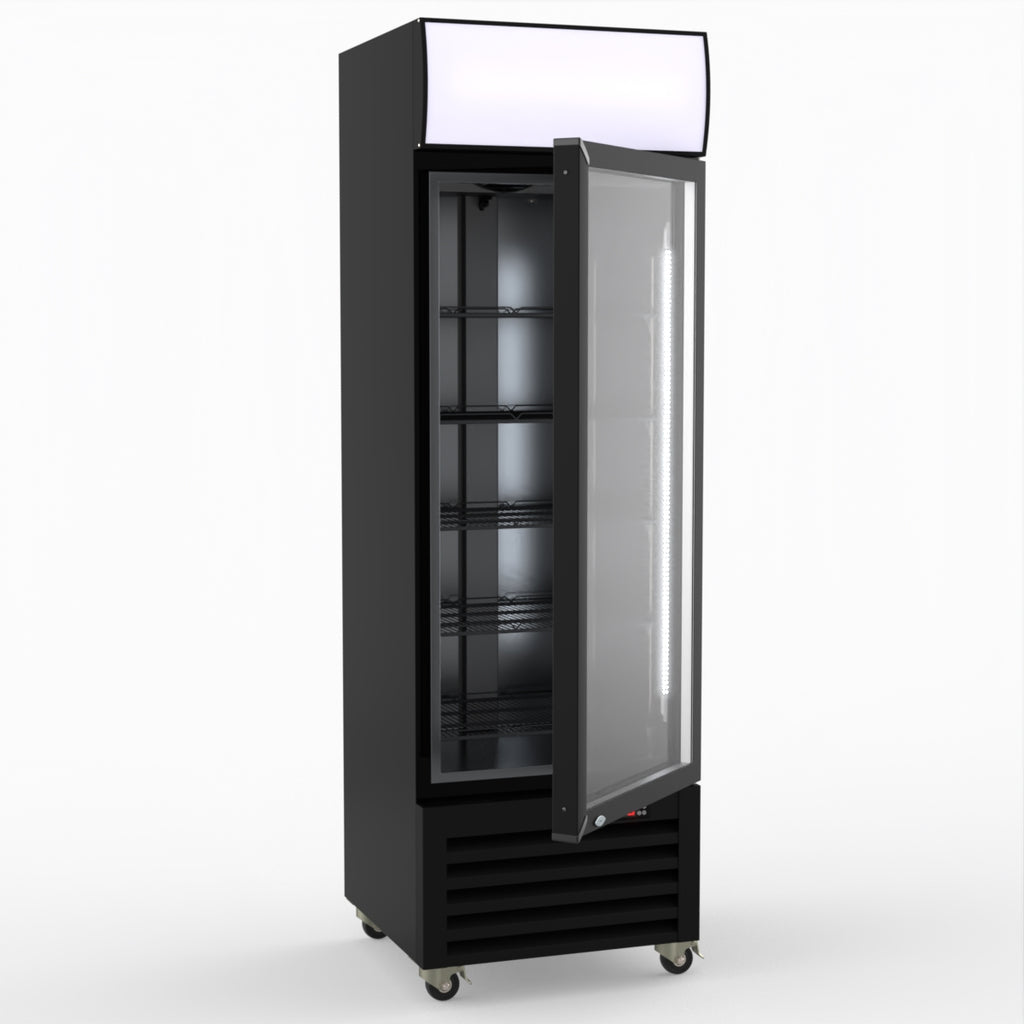 Thermaster Single Glass Door Colourbond Upright Drink Fridge LG-370BP