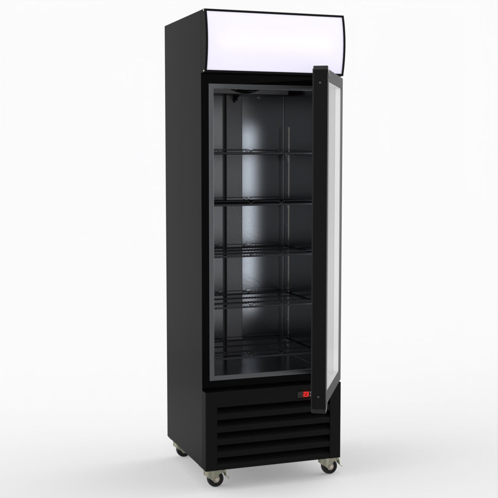 Thermaster Single Glass Door Colourbond Upright Drink Fridge LG-370BP