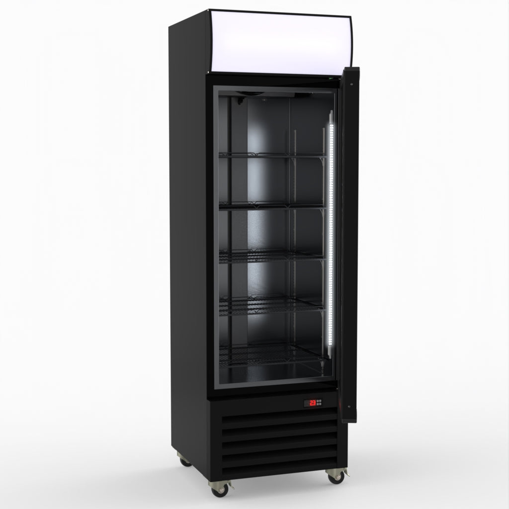 Thermaster Single Glass Door Colourbond Upright Drink Fridge LG-370BP