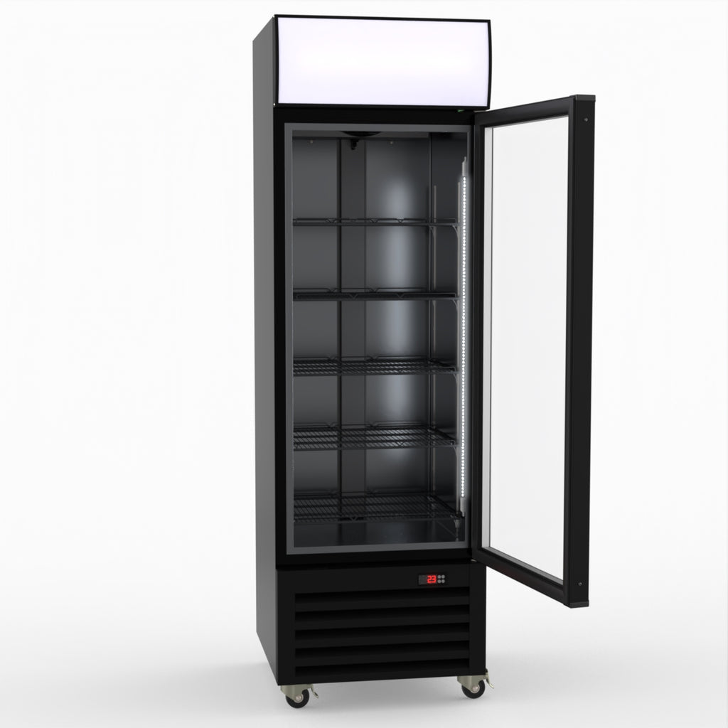 Thermaster Single Glass Door Colourbond Upright Drink Fridge LG-370BP