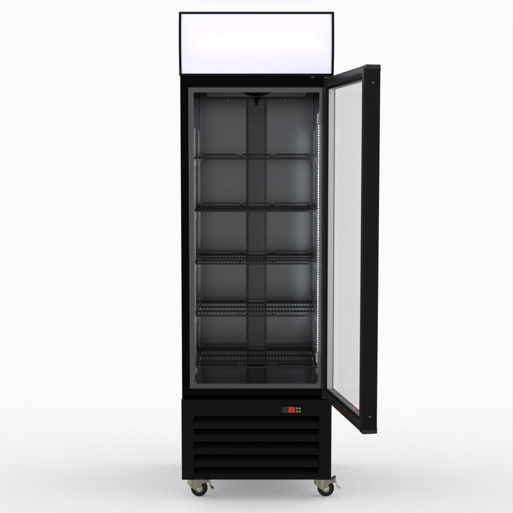 Thermaster Single Glass Door Colourbond Upright Drink Fridge LG-370BP