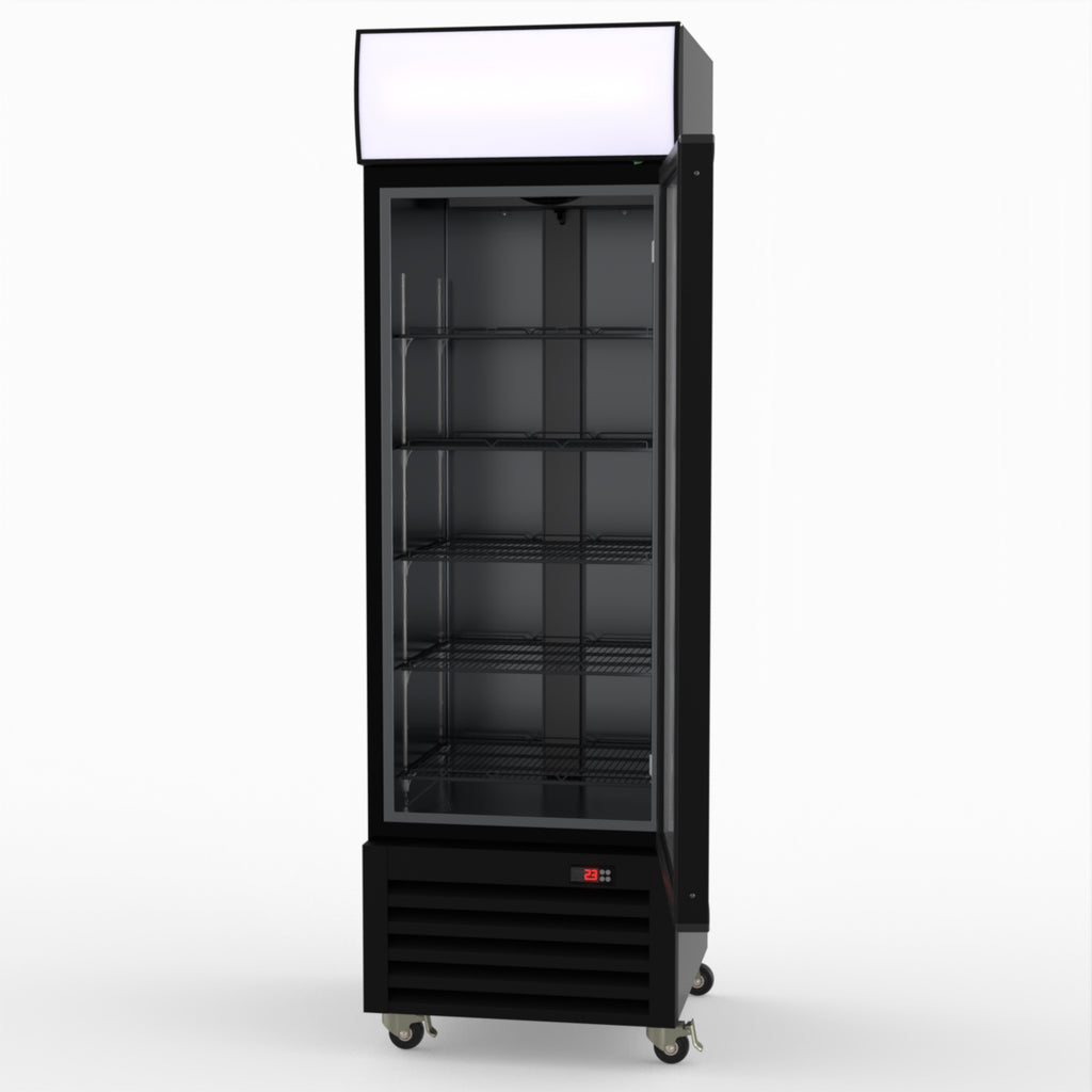 Thermaster Single Glass Door Colourbond Upright Drink Fridge LG-370BP
