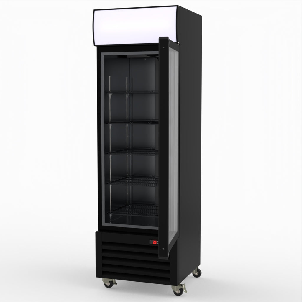 Thermaster Single Glass Door Colourbond Upright Drink Fridge LG-370BP