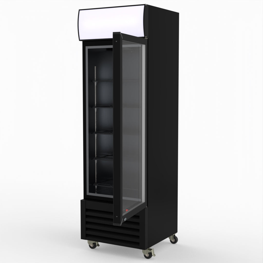 Thermaster Single Glass Door Colourbond Upright Drink Fridge LG-370BP