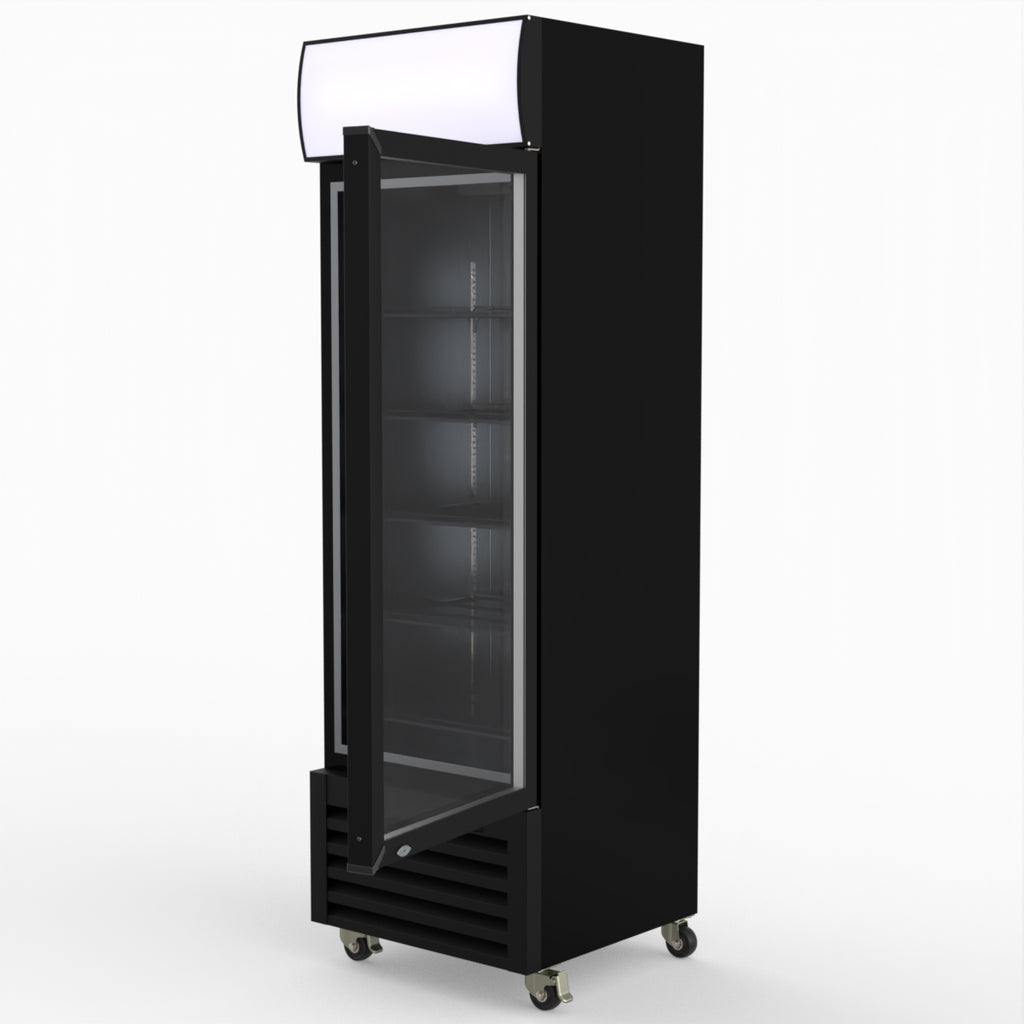 Thermaster Single Glass Door Colourbond Upright Drink Fridge LG-370BP