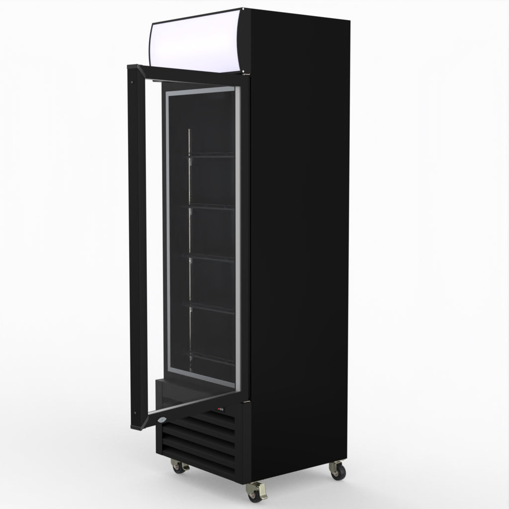 Thermaster Single Glass Door Colourbond Upright Drink Fridge LG-370BP