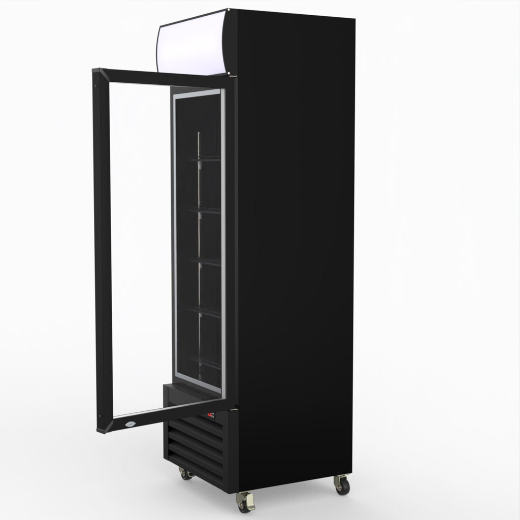 Thermaster Single Glass Door Colourbond Upright Drink Fridge LG-370BP