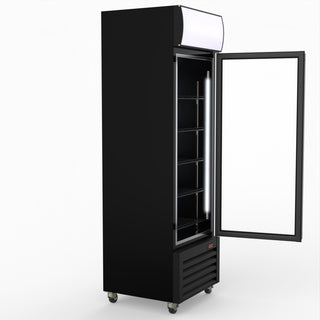 Thermaster Single Glass Door Colourbond Upright Drink Fridge LG-370BP