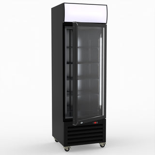 Thermaster Single Glass Door Colourbond Upright Drink Fridge LG-370BP