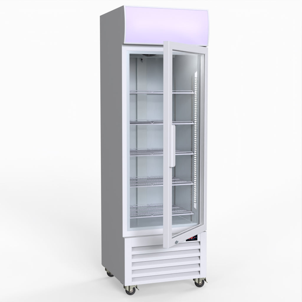 Thermaster Single Glass Door Colourbond Upright Drink Fridge - LG-370P