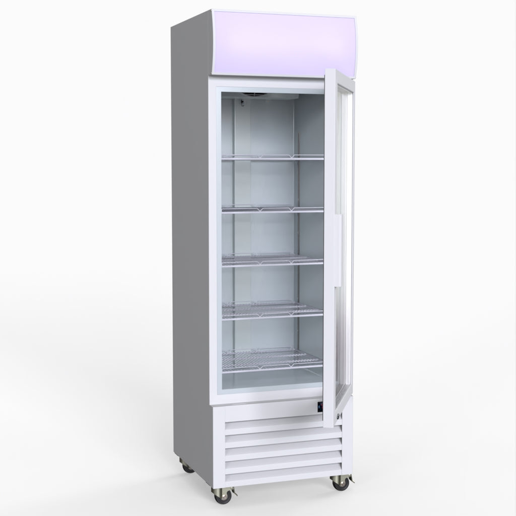 Thermaster Single Glass Door Colourbond Upright Drink Fridge - LG-370P