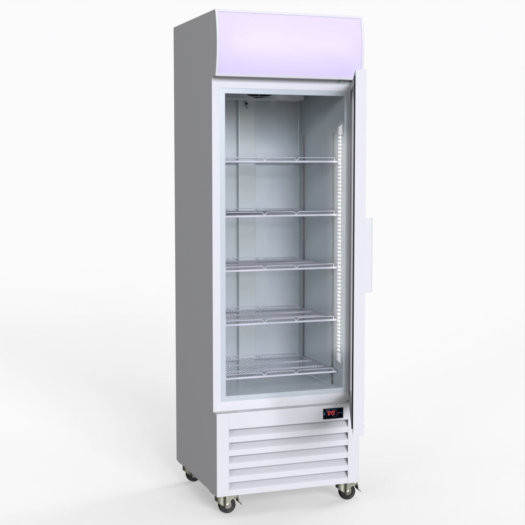 Thermaster Single Glass Door Colourbond Upright Drink Fridge - LG-370P