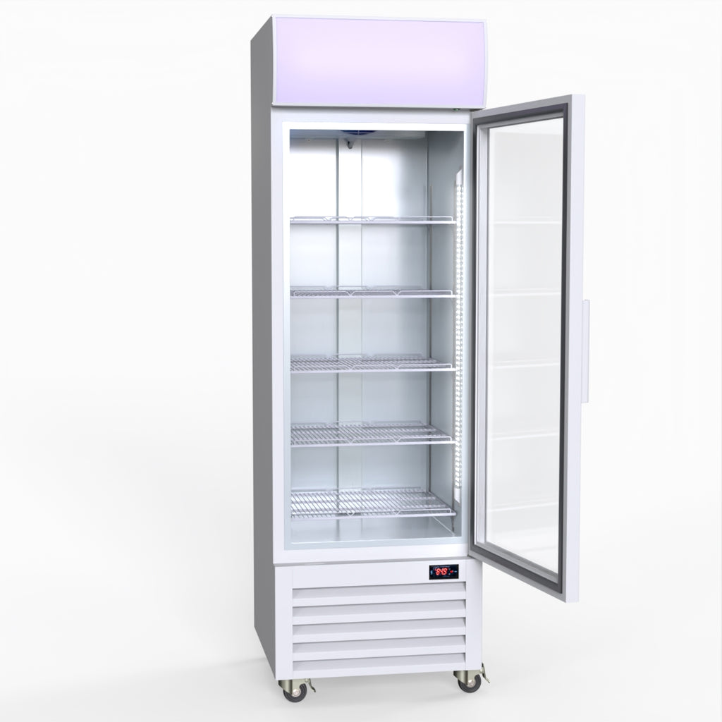 Thermaster Single Glass Door Colourbond Upright Drink Fridge - LG-370P