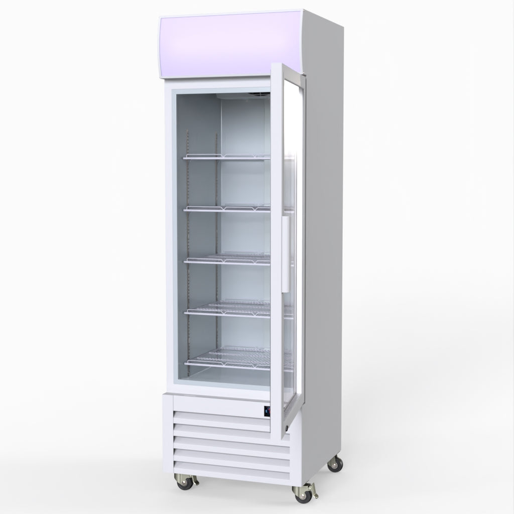Thermaster Single Glass Door Colourbond Upright Drink Fridge - LG-370P