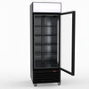 Thermaster 540L Single Glass Door Black Colourbond Upright Drink Fridge LG-540BP