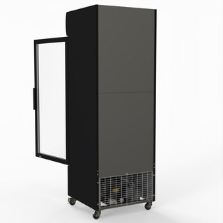 540L Single Glass Door Black Colourbond Upright Drink Fridge - Thermaster LG-540BP