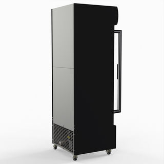 540L Single Glass Door Black Colourbond Upright Drink Fridge - Thermaster LG-540BP