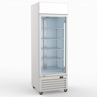 Single Glass Door 540L Drink Fridge White 10Amp