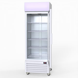 540L Single Glass Door Colourbond Upright Drink Fridge White - Thermaster LG-540P