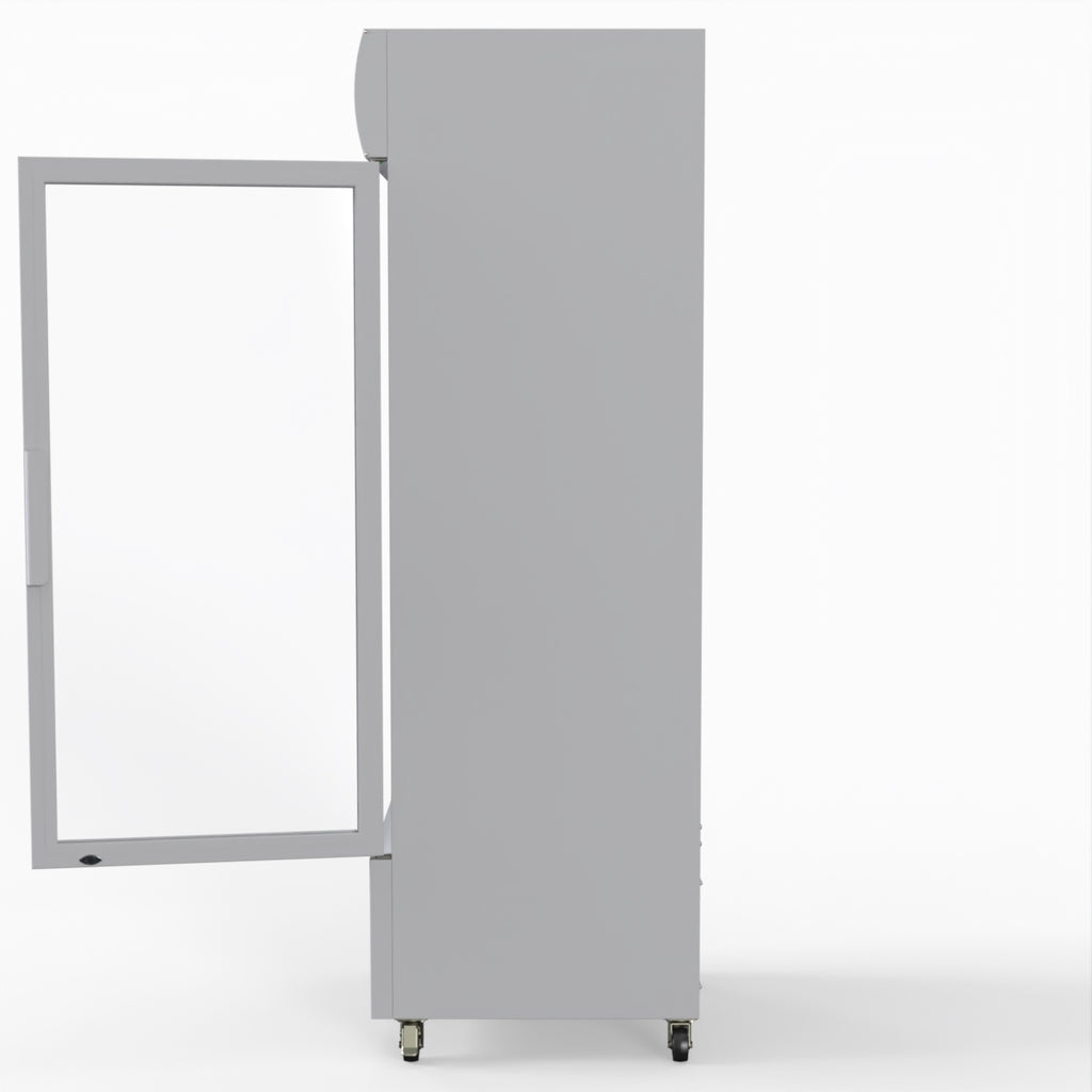 540L Single Glass Door Colourbond Upright Drink Fridge White - Thermaster LG-540P