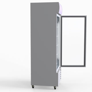 540L Single Glass Door Colourbond Upright Drink Fridge White - Thermaster LG-540P