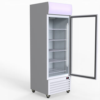 540L Single Glass Door Colourbond Upright Drink Fridge White - Thermaster LG-540P