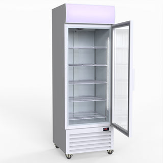 540L Single Glass Door Colourbond Upright Drink Fridge White - Thermaster LG-540P