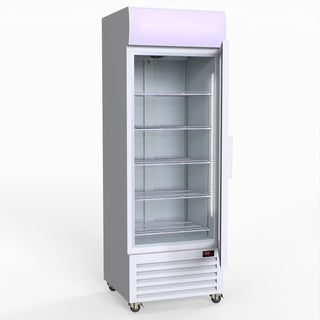 540L Single Glass Door Colourbond Upright Drink Fridge White - Thermaster LG-540P