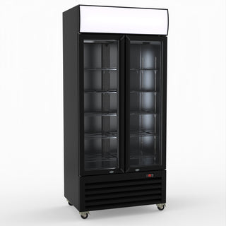 Thermaster Double Glass Door Colourbond Upright Drink Fridge LG-580BP