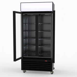 Thermaster Double Glass Door Colourbond Upright Drink Fridge LG-580BP
