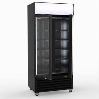 Thermaster Double Glass Door Colourbond Upright Drink Fridge LG-580BP