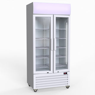 580L Double Glass Door Colourbond Upright Drink Fridge - Thermaster LG-580P