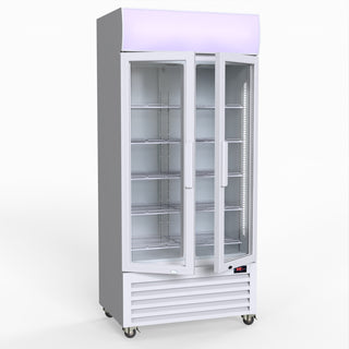 580L Double Glass Door Colourbond Upright Drink Fridge - Thermaster LG-580P