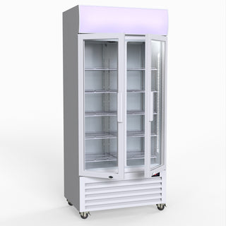 580L Double Glass Door Colourbond Upright Drink Fridge - Thermaster LG-580P