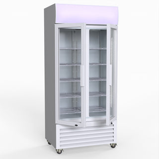 580L Double Glass Door Colourbond Upright Drink Fridge - Thermaster LG-580P