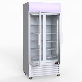 580L Double Glass Door Colourbond Upright Drink Fridge - Thermaster LG-580P