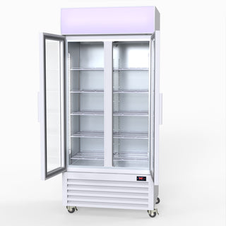 580L Double Glass Door Colourbond Upright Drink Fridge - Thermaster LG-580P