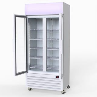 580L Double Glass Door Colourbond Upright Drink Fridge - Thermaster LG-580P