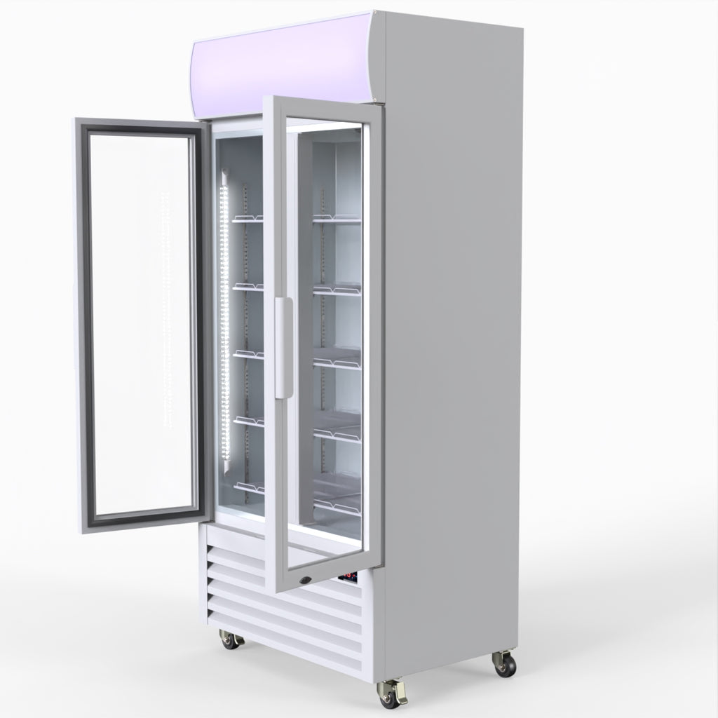 Thermaster 580L Double Glass Door Colourbond Upright Drink Fridge LG-580P
